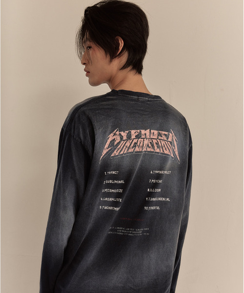 LIBERE(リベーレ)の「LIBERE リベーレ / WASHED LONG SLEEVE TEE バンドロゴプリントビッグシルエットウォッシュドロンT / 251233-251234-251235(Tシャツ/カットソー・メンズ・ブルー系その他/ブラック/グレー・LARGE/MEDIUM/SMALL)」の3枚目の写真