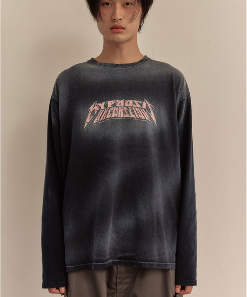 LIBERE(リベーレ)の「LIBERE リベーレ / WASHED LONG SLEEVE TEE バンドロゴプリントビッグシルエットウォッシュドロンT / 251233-251234-251235(Tシャツ/カットソー・メンズ・ブルー系その他/ブラック/グレー・LARGE/MEDIUM/SMALL)」の12枚目の写真