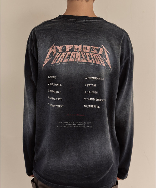 LIBERE(リベーレ)の「LIBERE リベーレ / WASHED LONG SLEEVE TEE バンドロゴプリントビッグシルエットウォッシュドロンT / 251233-251234-251235(Tシャツ/カットソー・メンズ・ブルー系その他/ブラック/グレー・LARGE/MEDIUM/SMALL)」の11枚目の写真