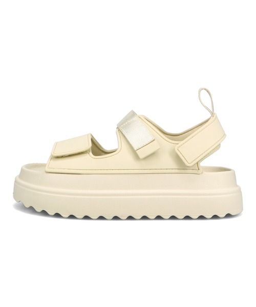 ORiental TRaffic（オリエンタルトラフィック）の「軽量 ベルクロEVAサンダル/OT3228 ボリュームソール 厚底 ベルクロ（サンダル・レディース・ホワイト/ブラック・22.5cm/23.5cm/24.5cm/25.5cm）」の3枚目の写真