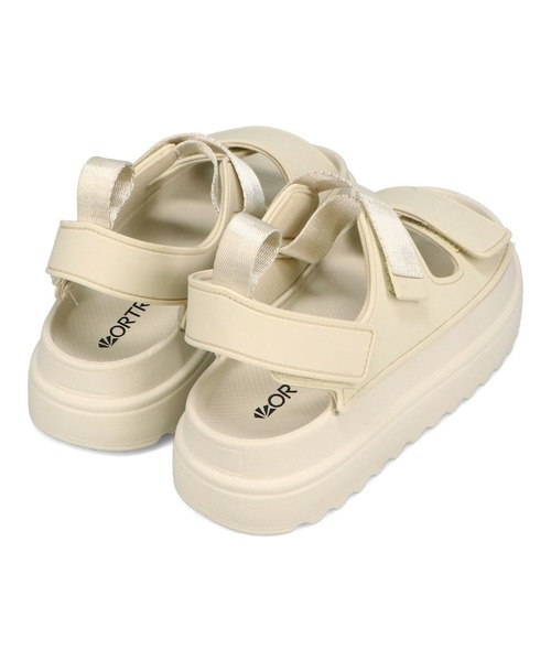 ORiental TRaffic（オリエンタルトラフィック）の「軽量 ベルクロEVAサンダル/OT3228 ボリュームソール 厚底 ベルクロ（サンダル・レディース・ホワイト/ブラック・22.5cm/23.5cm/24.5cm/25.5cm）」の5枚目の写真