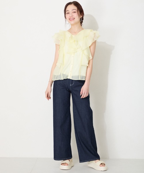 ORiental TRaffic（オリエンタルトラフィック）の「軽量 ベルクロEVAサンダル/OT3228 ボリュームソール 厚底 ベルクロ（サンダル・レディース・ホワイト/ブラック・22.5cm/23.5cm/24.5cm/25.5cm）」の16枚目の写真