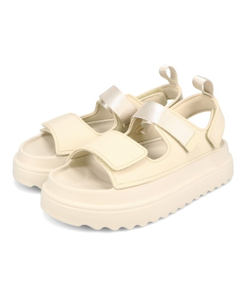 ORiental TRaffic（オリエンタルトラフィック）の「軽量 ベルクロEVAサンダル/OT3228 ボリュームソール 厚底 ベルクロ（サンダル・レディース・ホワイト/ブラック・22.5cm/23.5cm/24.5cm/25.5cm）」の9枚目の写真