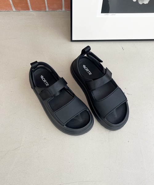 ORiental TRaffic（オリエンタルトラフィック）の「軽量 ベルクロEVAサンダル/OT3228 ボリュームソール 厚底 ベルクロ（サンダル・レディース・ホワイト/ブラック・22.5cm/23.5cm/24.5cm/25.5cm）」の18枚目の写真