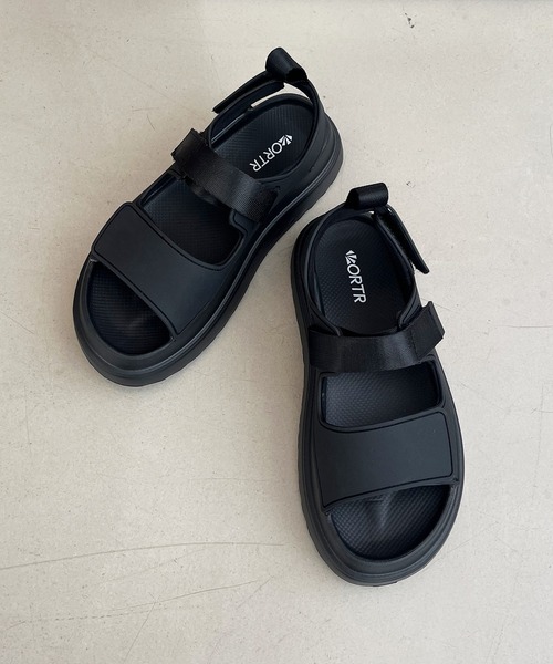 ORiental TRaffic（オリエンタルトラフィック）の「軽量 ベルクロEVAサンダル/OT3228 ボリュームソール 厚底 ベルクロ（サンダル・レディース・ホワイト/ブラック・22.5cm/23.5cm/24.5cm/25.5cm）」の20枚目の写真