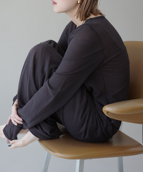 EMILY WEEK（エミリーウィーク）の「シアークルーネックプルオーバー（Tシャツ/カットソー・レディース・ブラウン/ベージュ・FREE）」の9枚目の写真