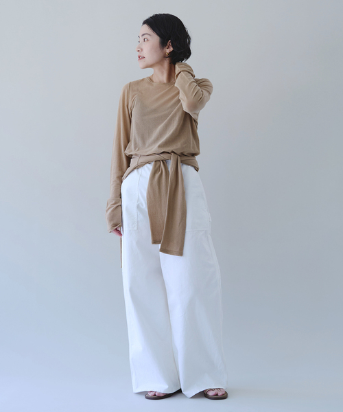 EMILY WEEK（エミリーウィーク）の「シアークルーネックプルオーバー（Tシャツ/カットソー・レディース・ブラウン/ベージュ・FREE）」の10枚目の写真