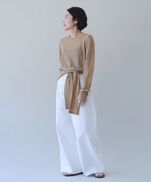 EMILY WEEK（エミリーウィーク）の「シアークルーネックプルオーバー（Tシャツ/カットソー・レディース・ブラウン/ベージュ・FREE）」の11枚目の写真