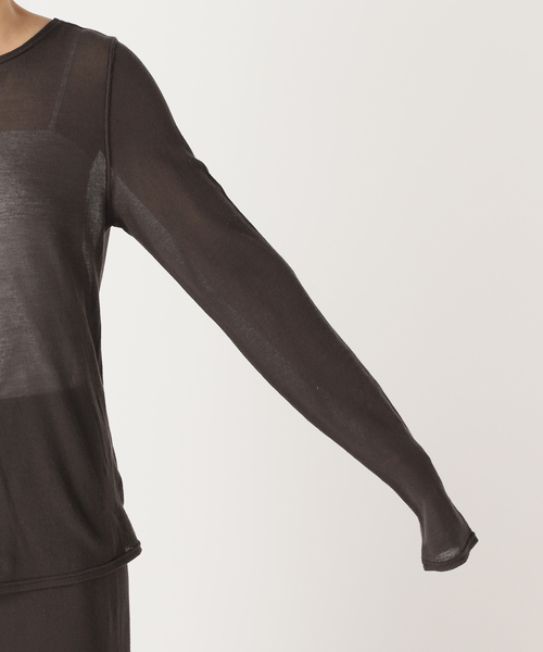 EMILY WEEK（エミリーウィーク）の「シアークルーネックプルオーバー（Tシャツ/カットソー・レディース・ブラウン/ベージュ・FREE）」の22枚目の写真