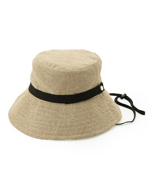 SHOO・LA・RUE（シューラルー）の「【UVカット】雑材シートポケッタブルハット【サイズ調整／あご紐付き】（ハット・レディース・ダークブラウン/ライトグレー/ベージュ/ライトベージュ/ブラック・00）」の5枚目の写真
