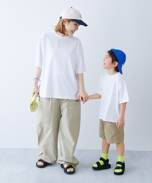 devirock(デビロック)の「【ひやシャリ】接触冷感 無地 ビッグシルエット 大人 半袖Tシャツ(Tシャツ/カットソー・レディース・ホワイト/ライトグレー/パープル系5/イエロー系3/スミクロ/グリーン系1・M/L/LL)」の7枚目の写真