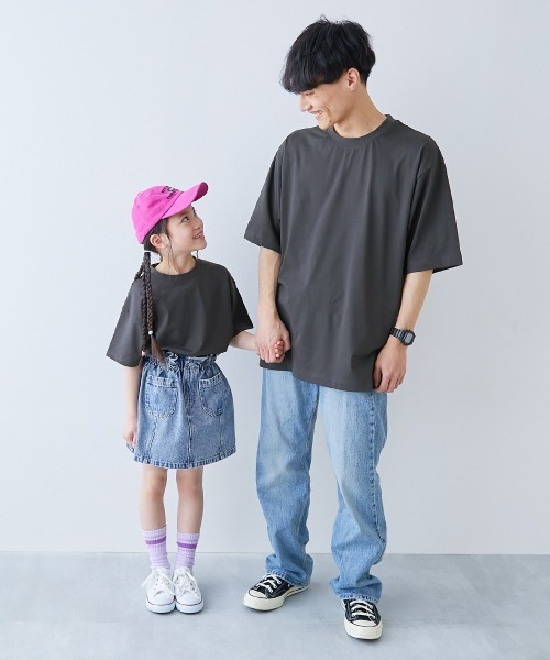 devirock(デビロック)の「【ひやシャリ】接触冷感 無地 ビッグシルエット 大人 半袖Tシャツ(Tシャツ/カットソー・レディース・ホワイト/ライトグレー/パープル系5/イエロー系3/スミクロ/グリーン系1・M/L/LL)」の8枚目の写真