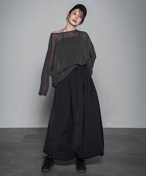 LAUTREAMONT（ロートレアモン）の「【WEB限定】和紙混ホールガーメントニット≪手洗い可能≫（ニット/セーター・レディース・ホワイト/ベージュ/ネイビー/チャコールグレー・9号）」の15枚目の写真