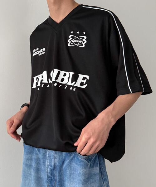WEGO(ウィゴー)の「WEGO/パイピングサッカーT(Tシャツ/カットソー・メンズ・ネイビー/ブルー系その他/ホワイト系その他/ホワイト/ブラック/ブラック系その他・MEDIUM/LARGE)」の3枚目の写真
