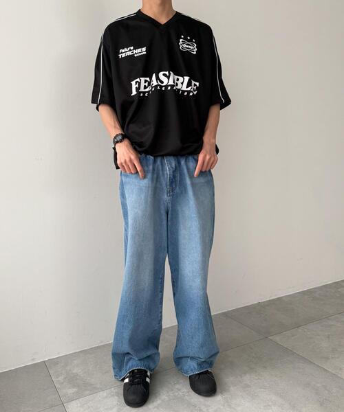 WEGO(ウィゴー)の「WEGO/パイピングサッカーT(Tシャツ/カットソー・メンズ・ネイビー/ブルー系その他/ホワイト系その他/ホワイト/ブラック/ブラック系その他・MEDIUM/LARGE)」の21枚目の写真