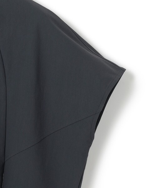 アイシービー カットソー シャツ トップス フレンチ袖 レディース Sサイズ ブラック iCB セール 接触冷感・洗えるサテンヨウリュウ フレンチスリーブ