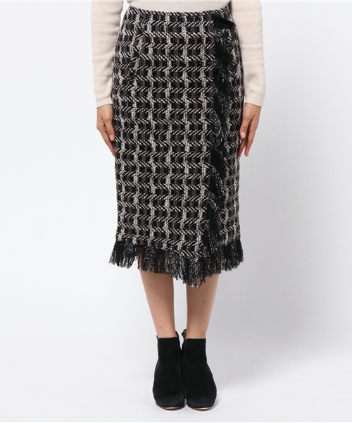 IENA（イエナ）の「TWEED フリンジスカート◆（スカート・レディース・ブラック・36/40/38）」の4枚目の写真