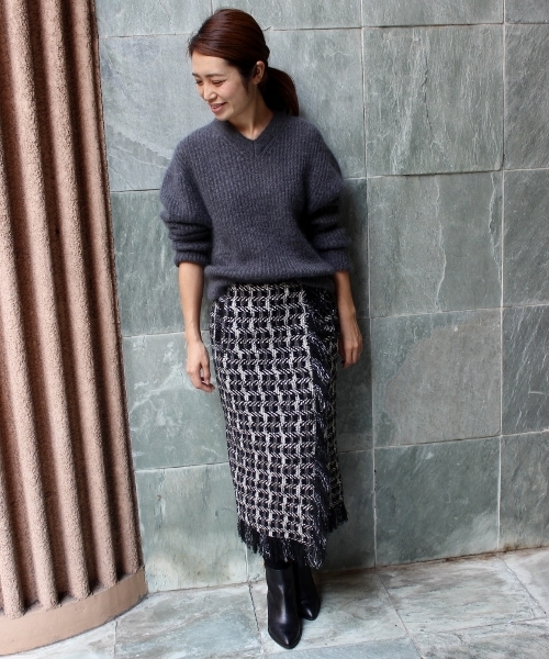 IENA（イエナ）の「TWEED フリンジスカート◆（スカート・レディース・ブラック・36/40/38）」の11枚目の写真