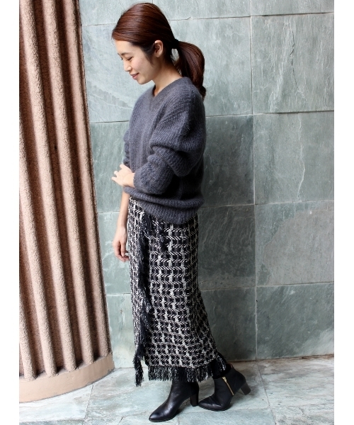IENA（イエナ）の「TWEED フリンジスカート◆（スカート・レディース・ブラック・36/40/38）」の13枚目の写真