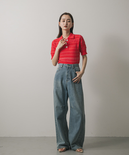 新品❤️アルチビオ❤️ニット LE CERCLE par rope' ニット セーター アシメバイカラーニット
