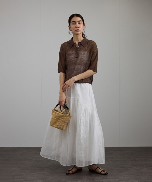 セール】シアークレープクロップドポロシャツ（ポロシャツ）｜SALON