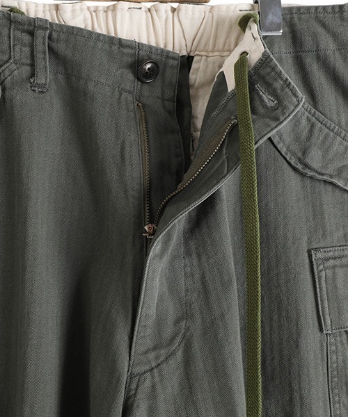 is-ness（イズネス）の「is-ness / イズネス：NU MILITARY BALLOON PANTS：1007SSPT01[NOA]（カーゴパンツ・メンズ・カーキ・L/M）」の6枚目の写真
