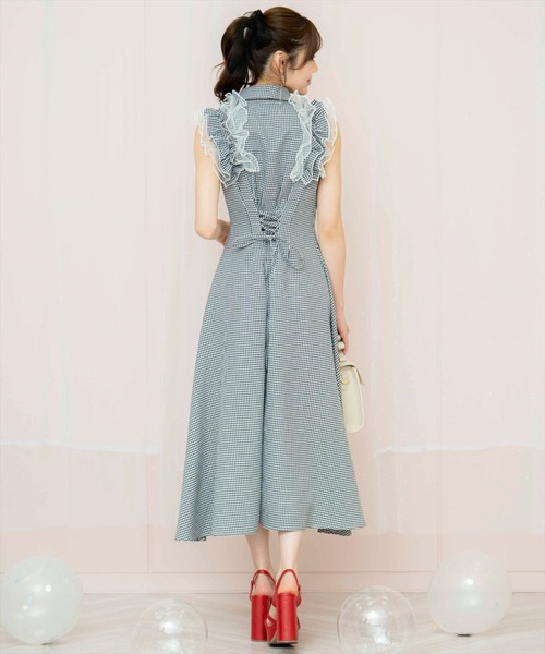 WILLSELECTION（ウィルセレクション）の「チュールフリルワンピース（ワンピース・レディース・オフホワイト/ブラック系その他/ネイビー/ブルー/サックスブルー・FREE）」の20枚目の写真