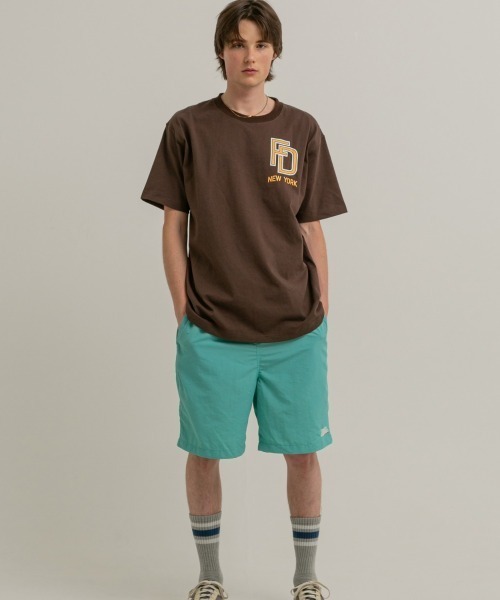 FIRST DOWN（ファーストダウン）の「FIRST DOWN TASLAN NYLON COZY SHORTS（ファーストダウン タスランナイロン コジーショーツ）（その他パンツ・メンズ・ブラック/レオパード/ミント/ネイビー・X-LARGE/MEDIUM/LARGE）」の2枚目の写真