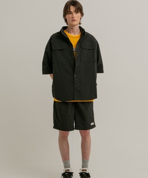 FIRST DOWN（ファーストダウン）の「FIRST DOWN TASLAN NYLON COZY SHORTS（ファーストダウン タスランナイロン コジーショーツ）（その他パンツ・メンズ・ブラック/レオパード/ミント/ネイビー・X-LARGE/MEDIUM/LARGE）」の7枚目の写真
