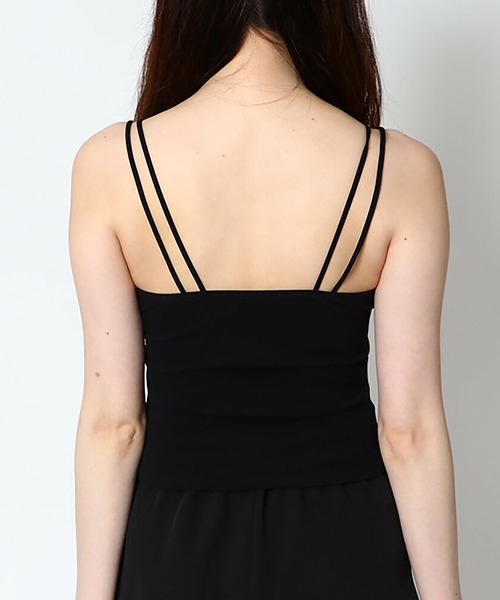 GORGE(ゴージ)の「《ダブルストラップ×美デコルテ》レディース カップ付きキャミソール インナー 重ね着 春夏秋(キャミソール・レディース・ホワイト/ベージュ/グレー/ブラック・F)」の8枚目の写真