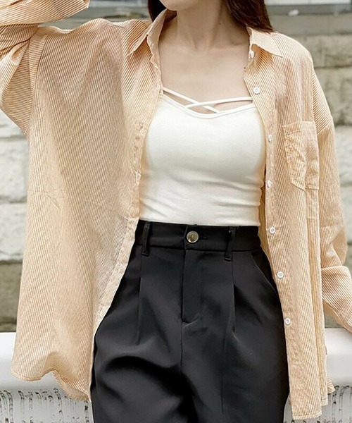 GORGE(ゴージ)の「《ダブルストラップ×美デコルテ》レディース カップ付きキャミソール インナー 重ね着 春夏秋(キャミソール・レディース・ホワイト/ベージュ/グレー/ブラック・F)」の9枚目の写真