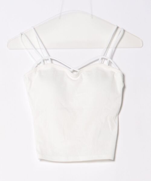 GORGE(ゴージ)の「《ダブルストラップ×美デコルテ》レディース カップ付きキャミソール インナー 重ね着 春夏秋(キャミソール・レディース・ホワイト/ベージュ/グレー/ブラック・F)」の11枚目の写真