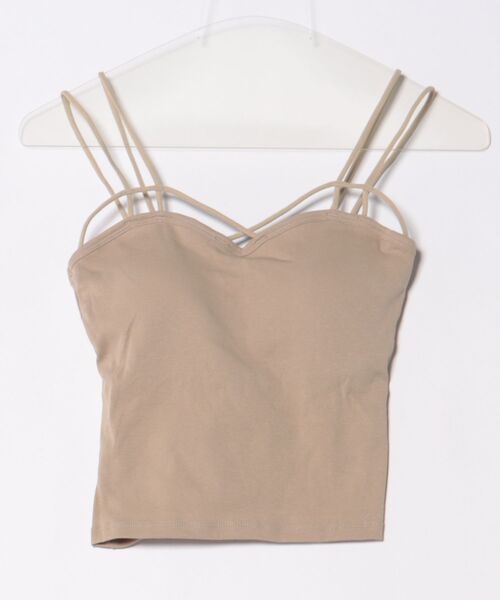 GORGE(ゴージ)の「《ダブルストラップ×美デコルテ》レディース カップ付きキャミソール インナー 重ね着 春夏秋(キャミソール・レディース・ホワイト/ベージュ/グレー/ブラック・F)」の13枚目の写真