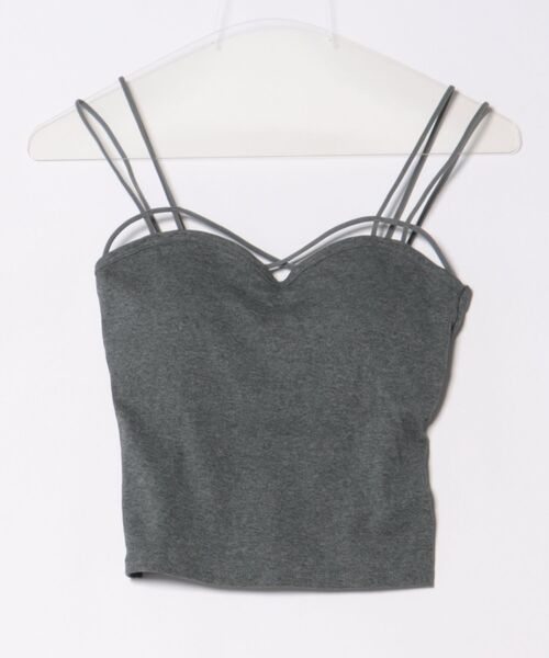 GORGE(ゴージ)の「《ダブルストラップ×美デコルテ》レディース カップ付きキャミソール インナー 重ね着 春夏秋(キャミソール・レディース・ホワイト/ベージュ/グレー/ブラック・F)」の16枚目の写真