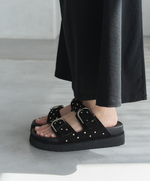 LE TALON（ルタロン）の「ビジュードットベルトサンダル（サンダル・レディース・ブラック系その他/ベージュ・SMALL/MEDIUM/LARGE/X-LARGE）」の6枚目の写真