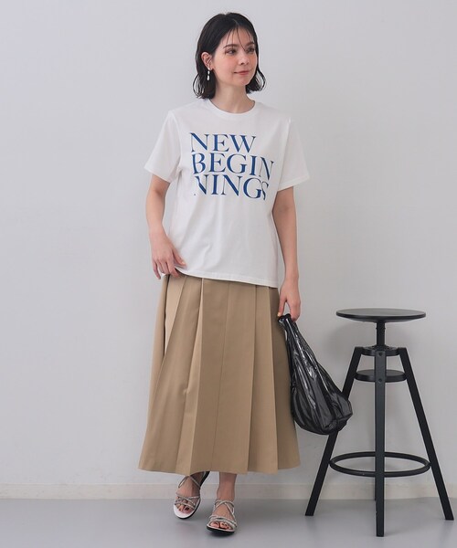 OPAQUE.CLIP(オペークドットクリップ)の「BIGロゴTシャツ【洗濯機洗い可】(Tシャツ/カットソー・レディース・ホワイト/チャコールグレー/ライトグリーン・00)」の5枚目の写真