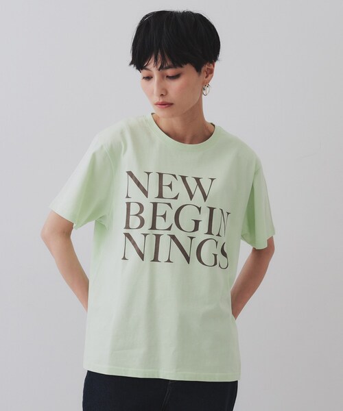 OPAQUE.CLIP(オペークドットクリップ)の「BIGロゴTシャツ【洗濯機洗い可】(Tシャツ/カットソー・レディース・ホワイト/チャコールグレー/ライトグリーン・00)」の16枚目の写真