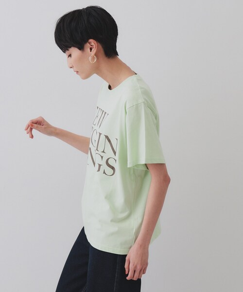 OPAQUE.CLIP(オペークドットクリップ)の「BIGロゴTシャツ【洗濯機洗い可】(Tシャツ/カットソー・レディース・ホワイト/チャコールグレー/ライトグリーン・00)」の17枚目の写真