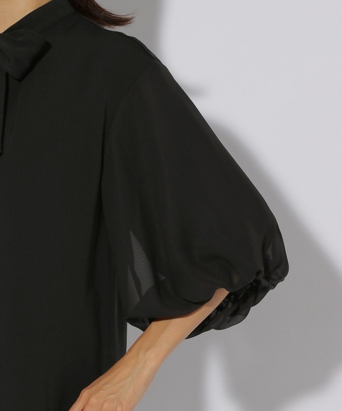 Elura（エルーラ）の「マルチブラックタイワンピース＜低身長サイズあり＞/249245（ワンピース・レディース・ブラック・SMALL/MEDIUM/LARGE/FREE(S)）」の3枚目の写真