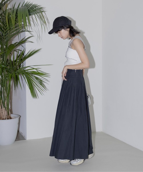 Eimee Law（エイミーロウ）の「配色メロウ テレコタンク（タンクトップ・レディース・ブラック/オフホワイト/ネイビー/モカ・FREE）」の7枚目の写真