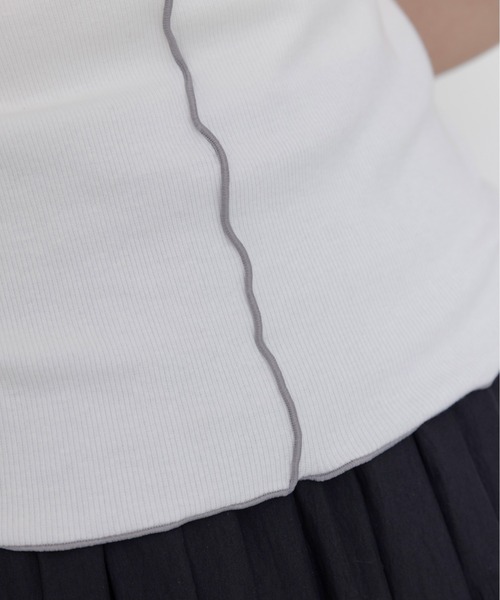 Eimee Law（エイミーロウ）の「配色メロウ テレコタンク（タンクトップ・レディース・ブラック/オフホワイト/ネイビー/モカ・FREE）」の16枚目の写真