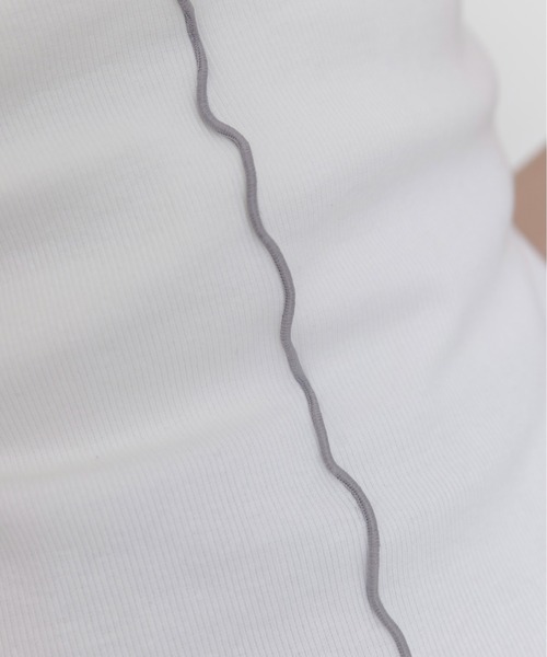 Eimee Law（エイミーロウ）の「配色メロウ テレコタンク（タンクトップ・レディース・ブラック/オフホワイト/ネイビー/モカ・FREE）」の18枚目の写真