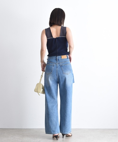 Eimee Law（エイミーロウ）の「配色メロウ テレコタンク（タンクトップ・レディース・ブラック/オフホワイト/ネイビー/モカ・FREE）」の21枚目の写真