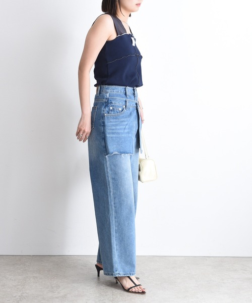 Eimee Law（エイミーロウ）の「配色メロウ テレコタンク（タンクトップ・レディース・ブラック/オフホワイト/ネイビー/モカ・FREE）」の22枚目の写真