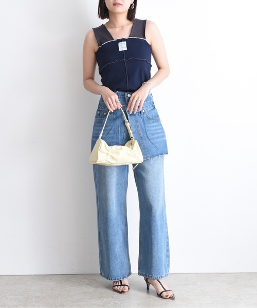 Eimee Law（エイミーロウ）の「配色メロウ テレコタンク（タンクトップ・レディース・ブラック/オフホワイト/ネイビー/モカ・FREE）」の19枚目の写真