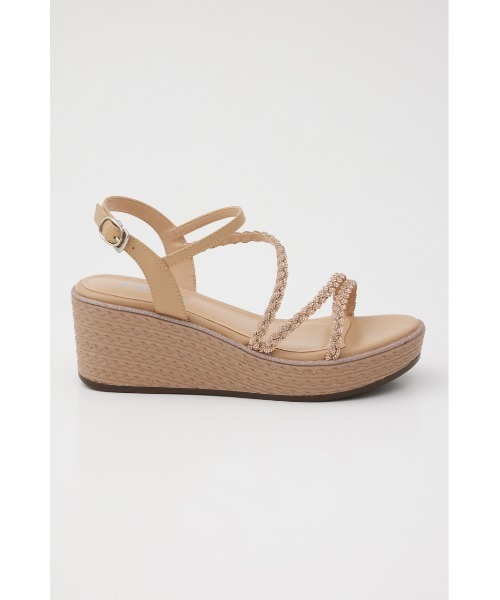 STACCATO（スタッカート）の「プルスコードストラップウェッジヒールサンダル（サンダル・レディース・ライトオレンジ系/ホワイト・22.5cm/23.5cm/24.5cm/23.0cm/24.0cm）」の3枚目の写真