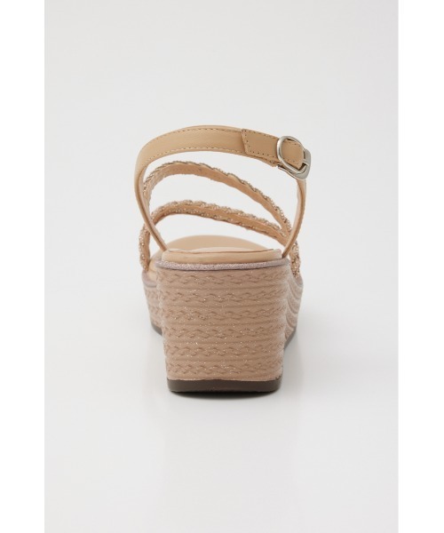 STACCATO（スタッカート）の「プルスコードストラップウェッジヒールサンダル（サンダル・レディース・ライトオレンジ系/ホワイト・22.5cm/23.5cm/24.5cm/23.0cm/24.0cm）」の4枚目の写真