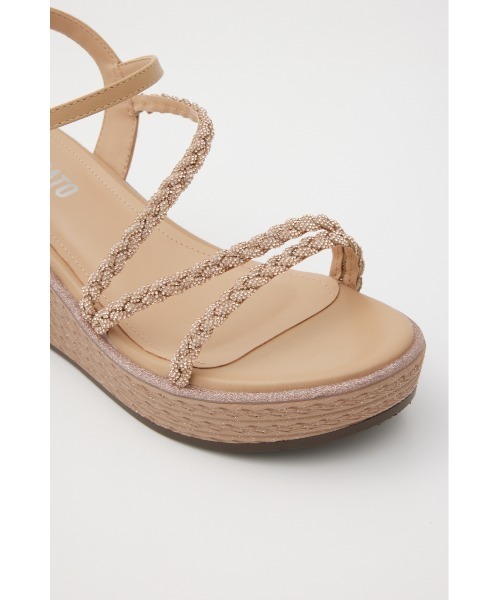 STACCATO（スタッカート）の「プルスコードストラップウェッジヒールサンダル（サンダル・レディース・ライトオレンジ系/ホワイト・22.5cm/23.5cm/24.5cm/23.0cm/24.0cm）」の6枚目の写真