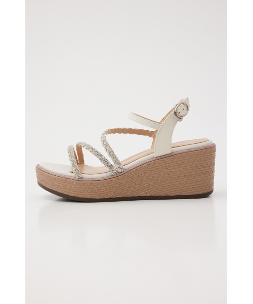 STACCATO（スタッカート）の「プルスコードストラップウェッジヒールサンダル（サンダル・レディース・ライトオレンジ系/ホワイト・22.5cm/23.5cm/24.5cm/23.0cm/24.0cm）」の11枚目の写真