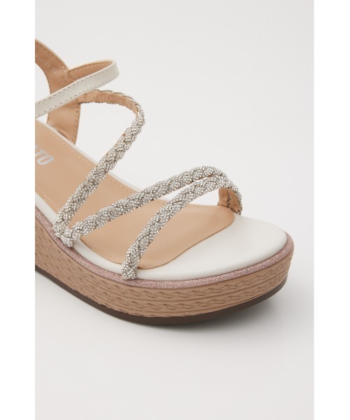 STACCATO（スタッカート）の「プルスコードストラップウェッジヒールサンダル（サンダル・レディース・ライトオレンジ系/ホワイト・22.5cm/23.5cm/24.5cm/23.0cm/24.0cm）」の15枚目の写真